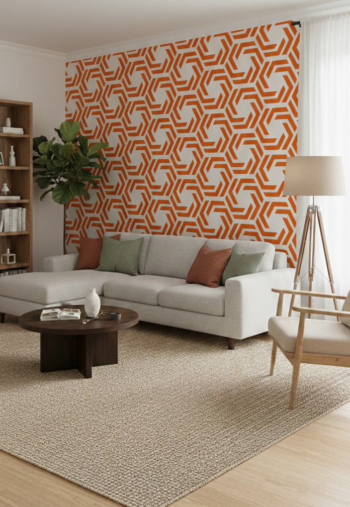 Abstract Hexagon Pattern Stencil - Image 2