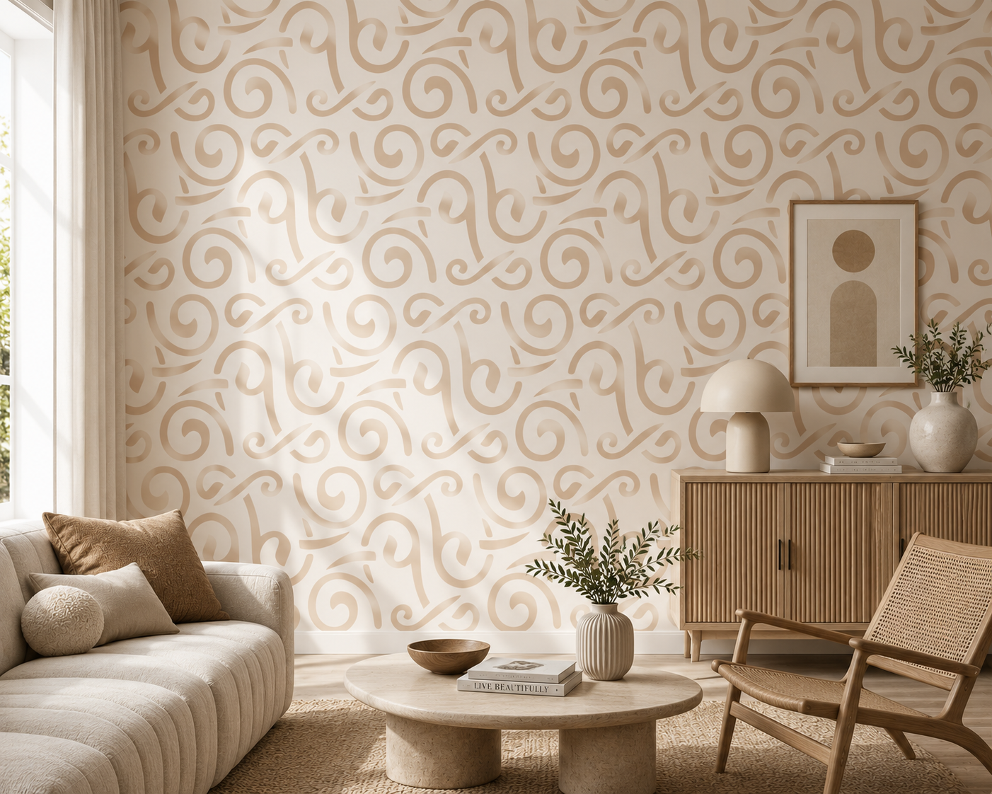 Abstract Swirl Pattern Stencil - Image 2