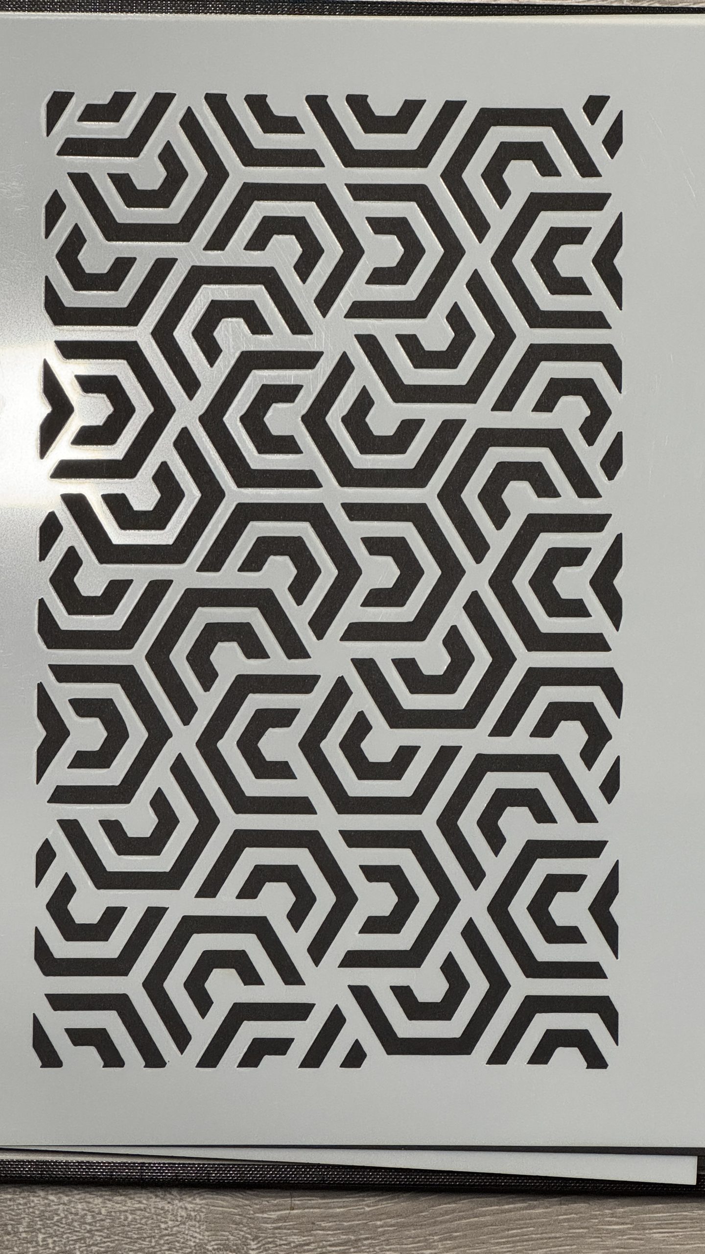 Geometric Hexagon Stencil