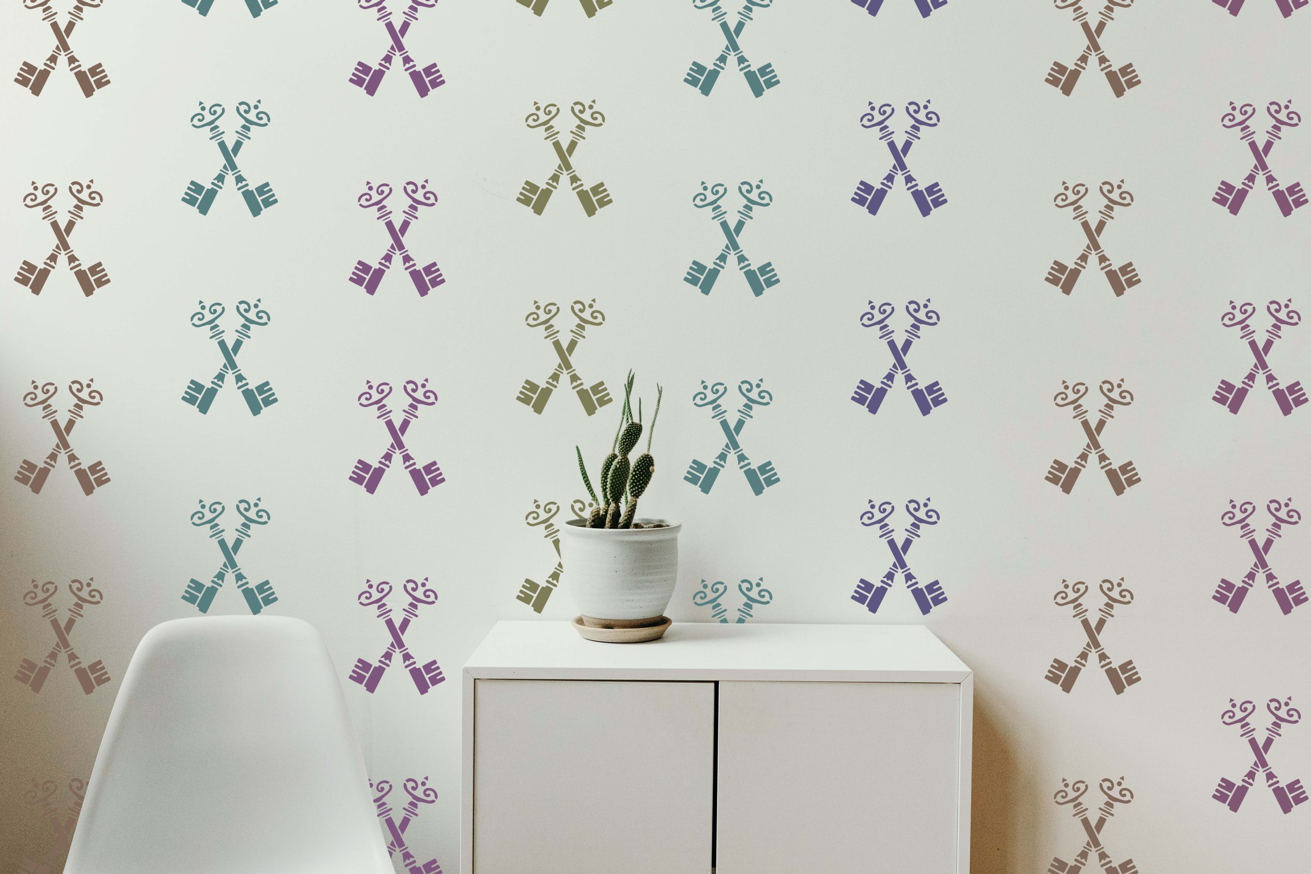 Antique Keys Stencil