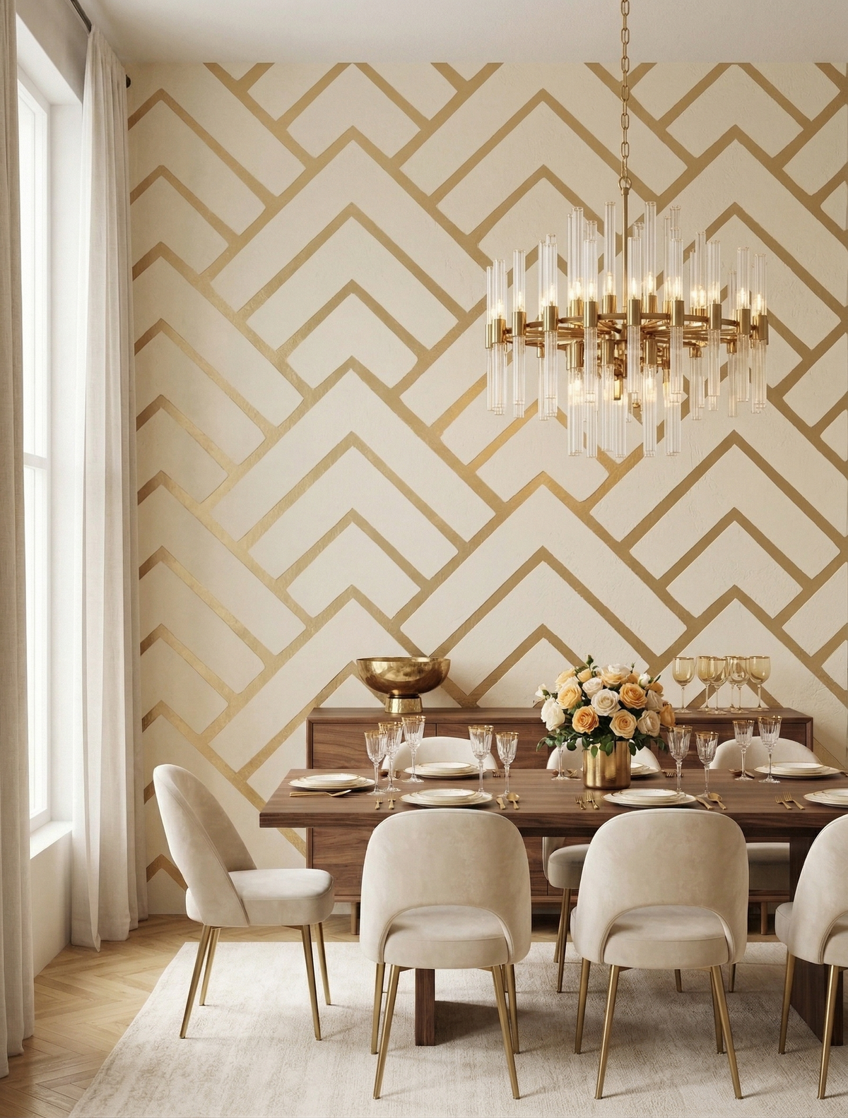 Chevron Pattern Stencil - Image 2