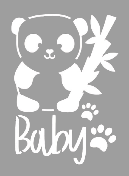Baby Panda Stencil