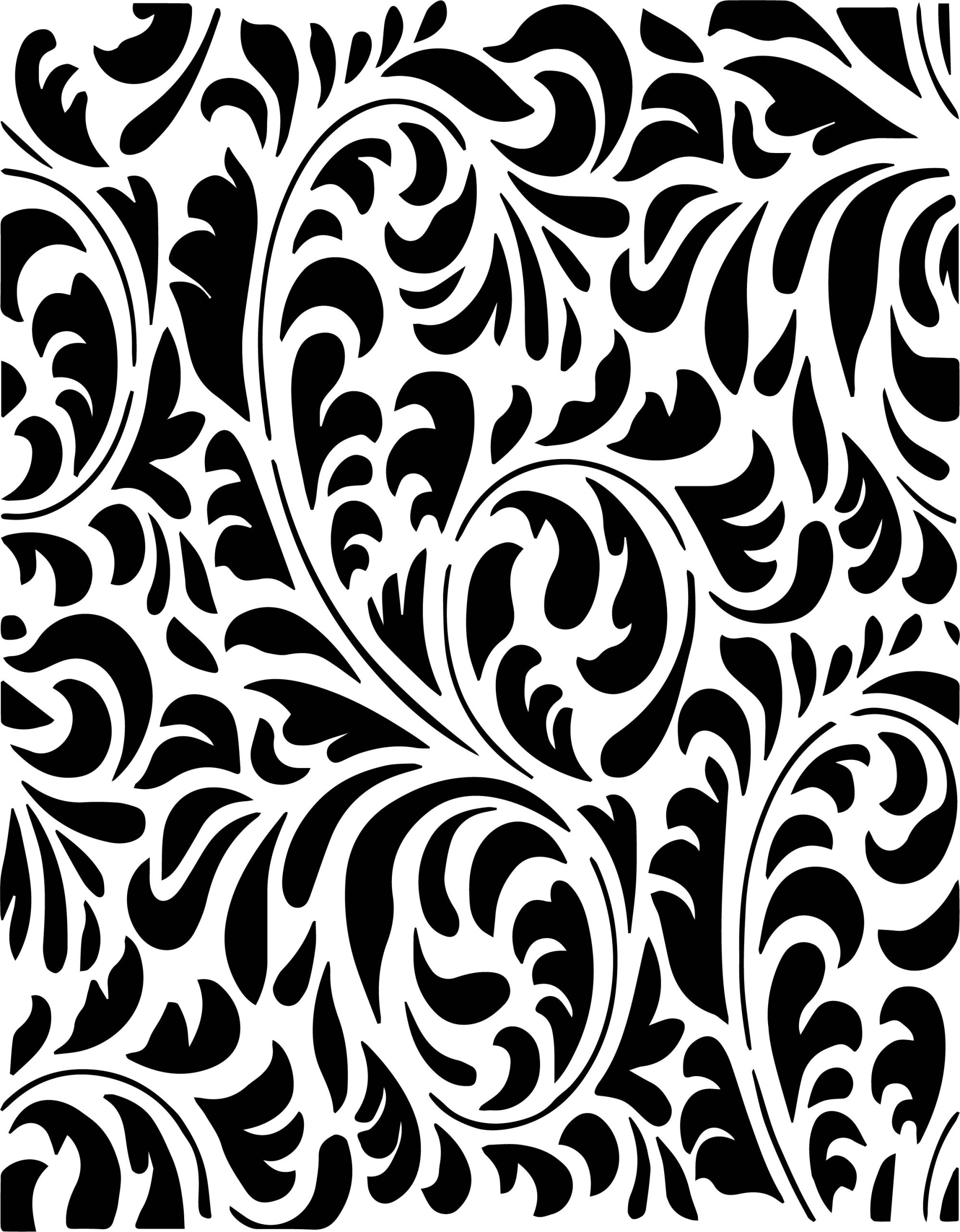 Baroque Flow Pattern Stencil