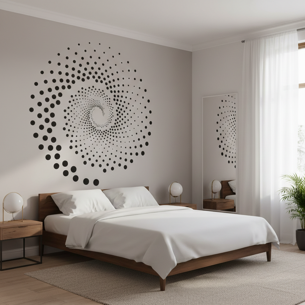 Dot Spiral Mandala Stencil - Image 1