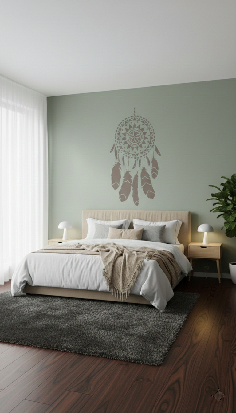 Feathered Mandala Stencil - Image 2