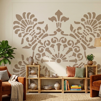 Estêncil de Arabesco Ornamental