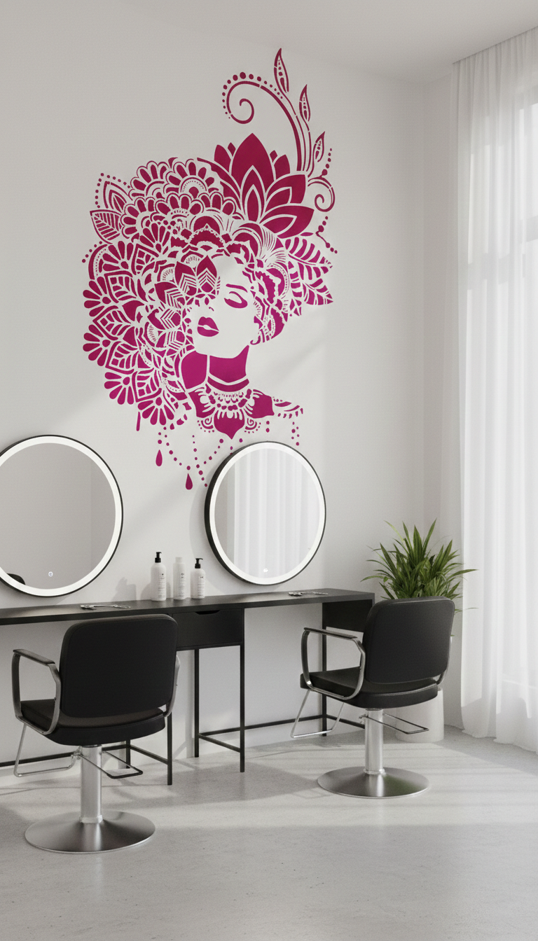 Ornamental Woman Mandala Stencil - Image 2