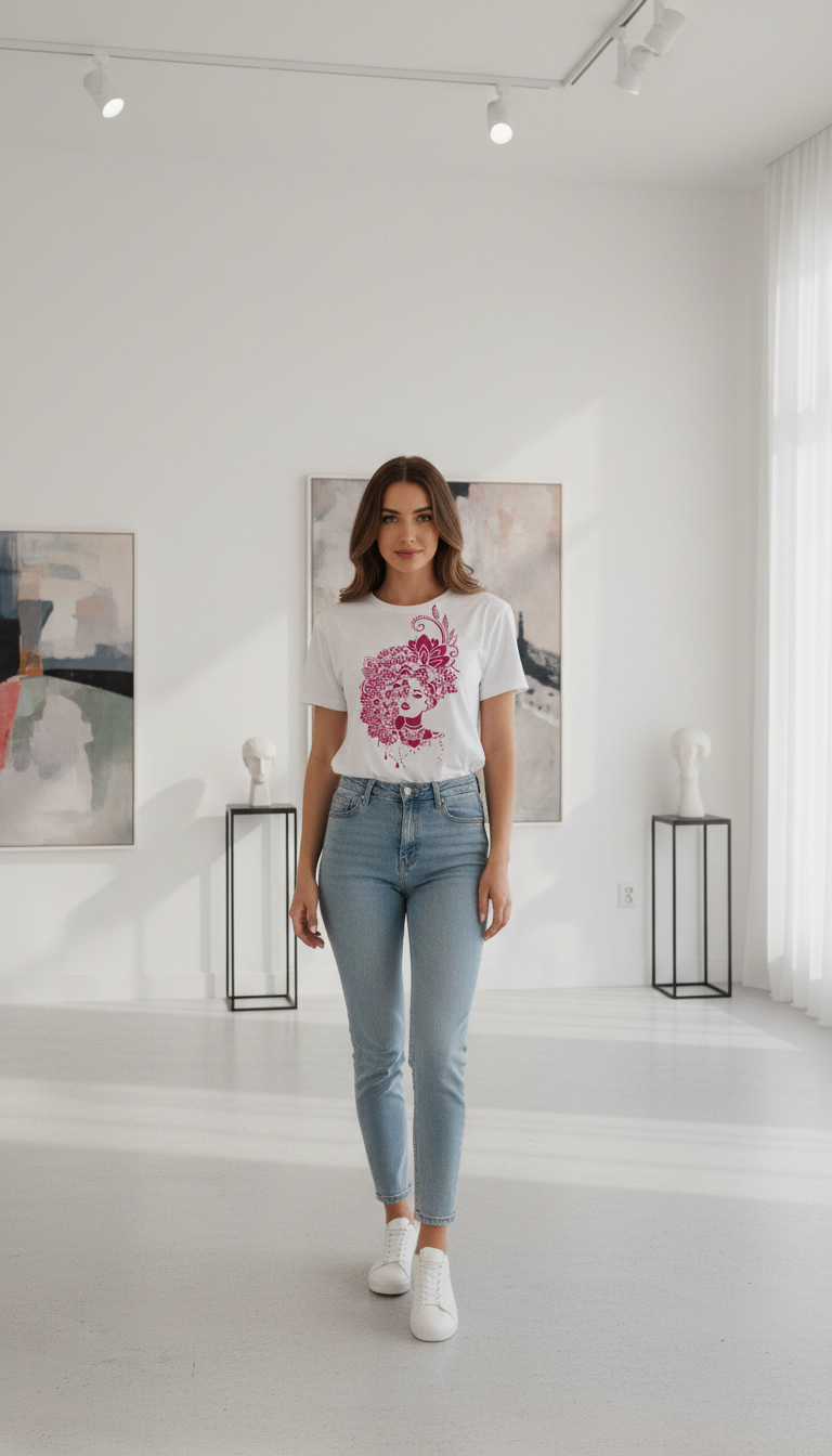 Ornamental Woman Mandala Stencil - Image 4