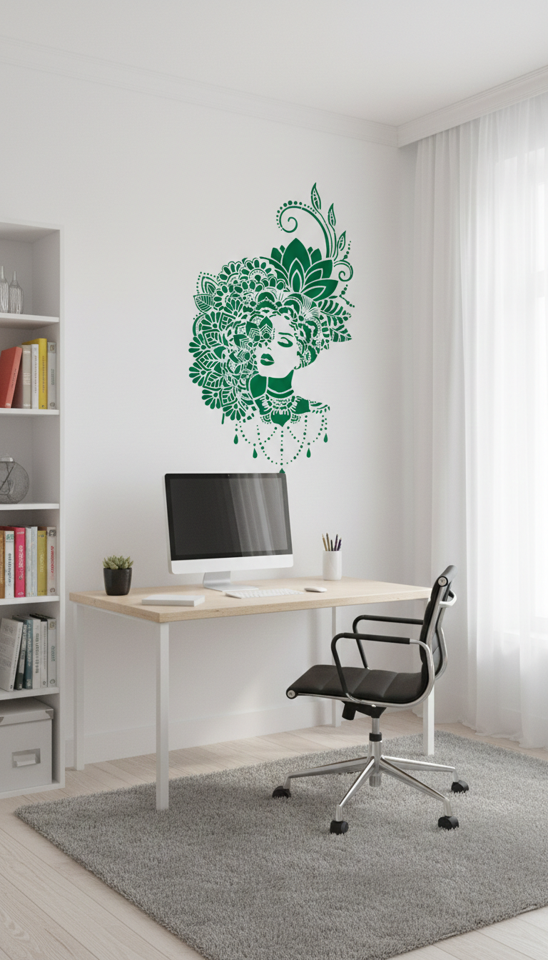 Ornamental Woman Mandala Stencil - Image 6