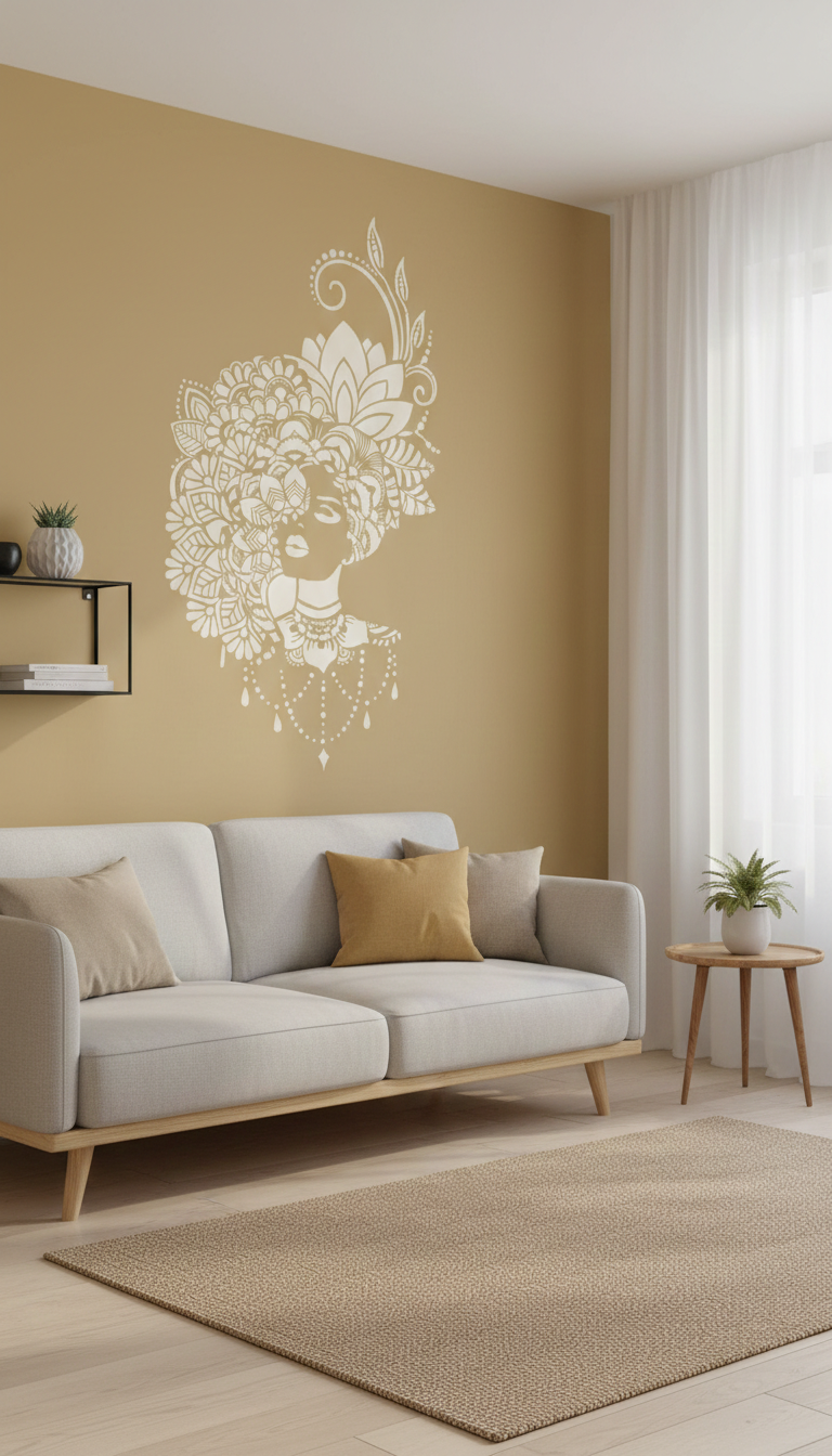 Ornamental Woman Mandala Stencil - Image 5