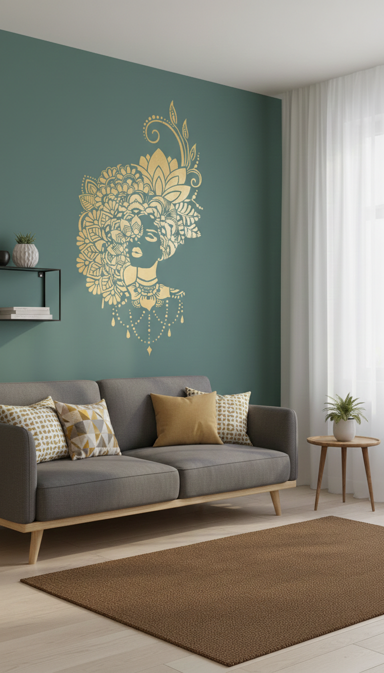 Ornamental Woman Mandala Stencil - Image 3