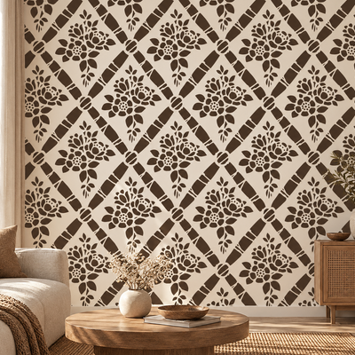 Flower Pattern Stencil