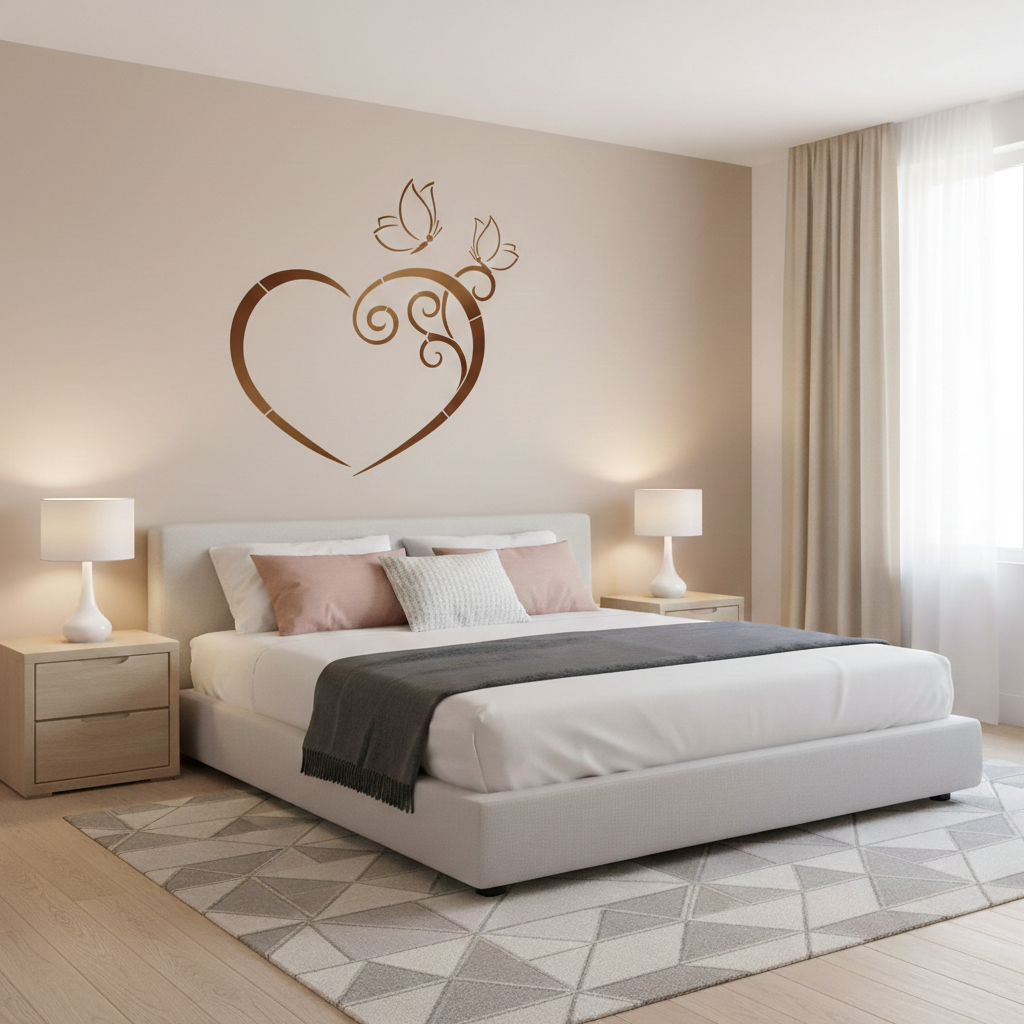 Heart with Butterflies Stencil - Image 2