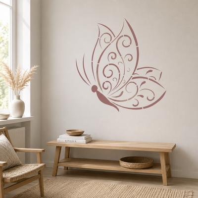 Butterfly Swirl Stencil