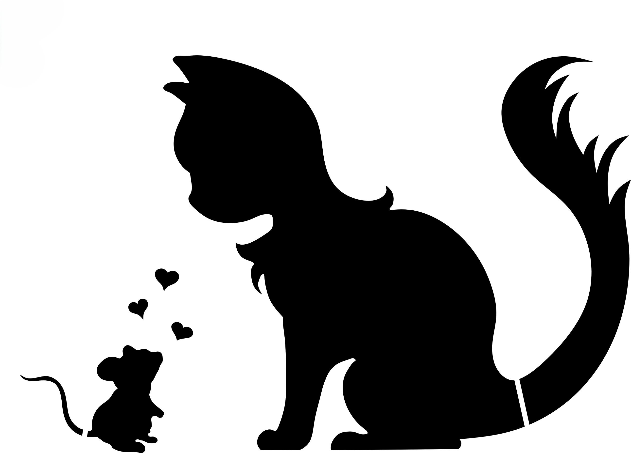 Cat and Mouse Stencil