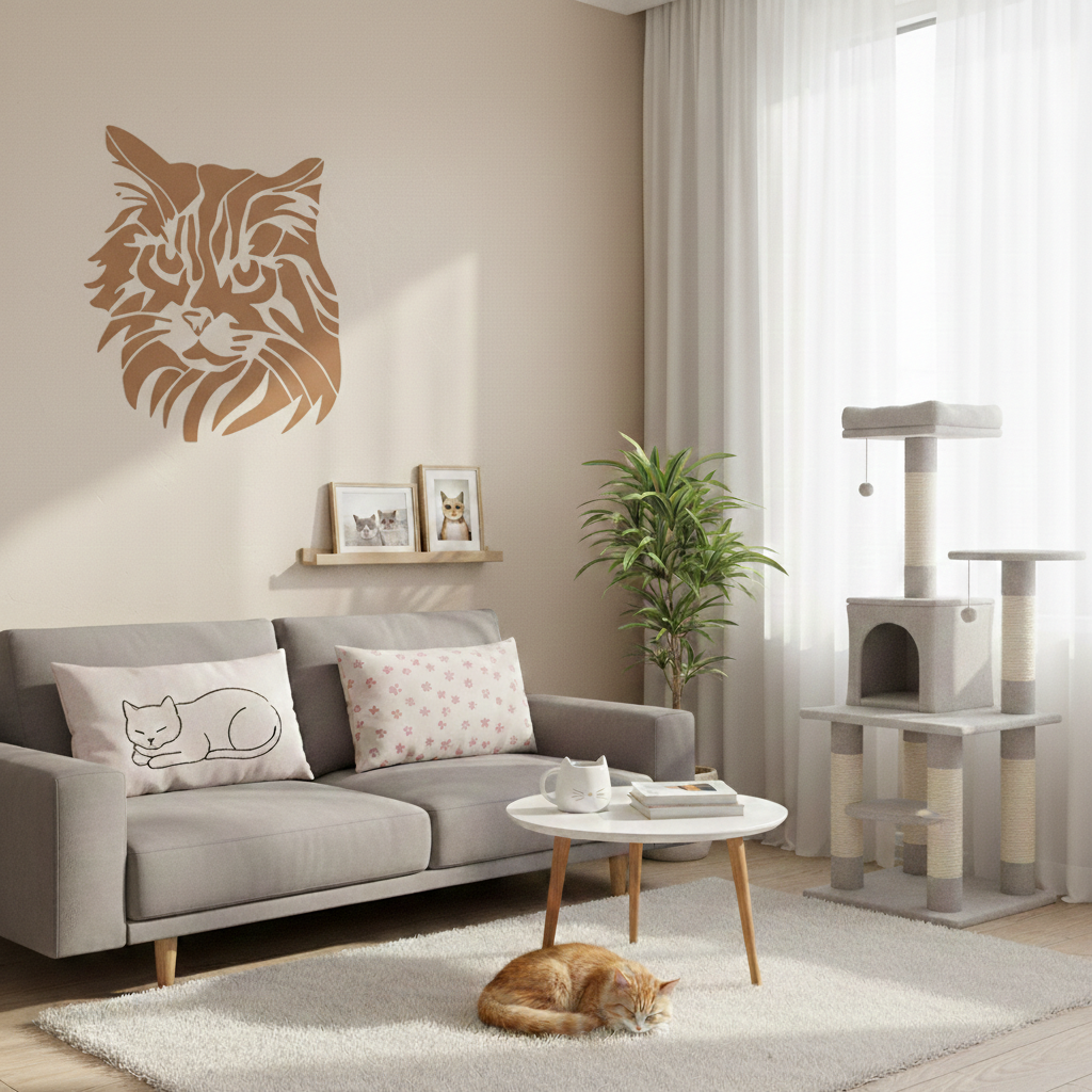 Realistic Cat Stencil - Image 3