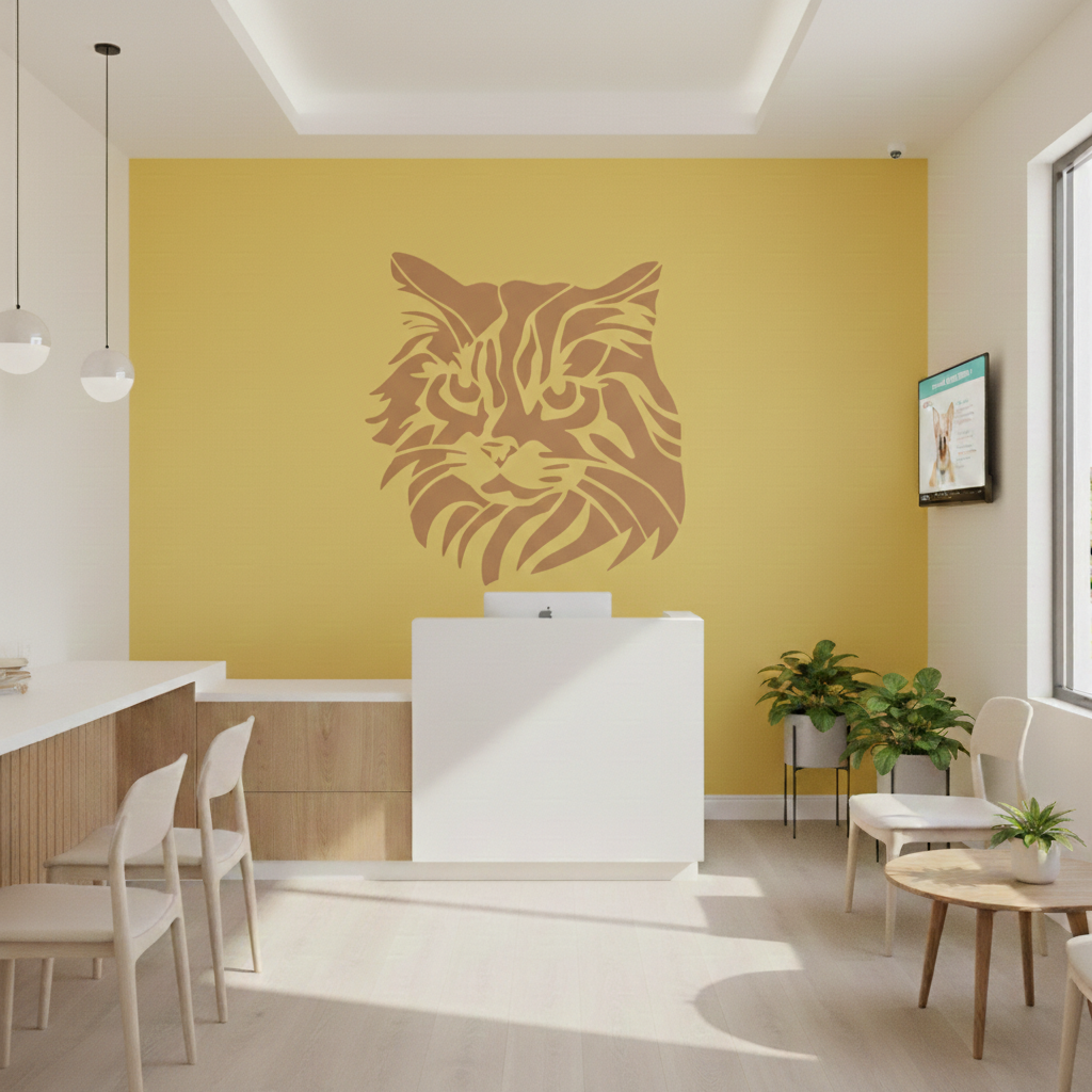 Realistic Cat Stencil