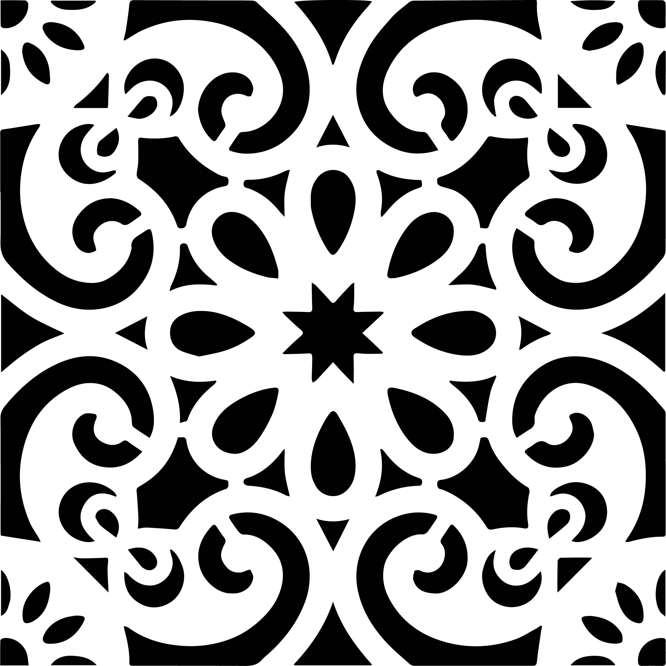 Classic Star Tile Stencil