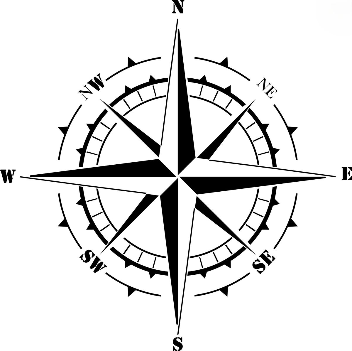 Compass Rose Stencil - Image 2