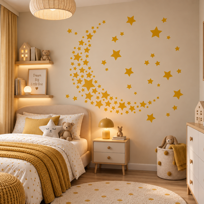 Crescent Star Cluster Stencil