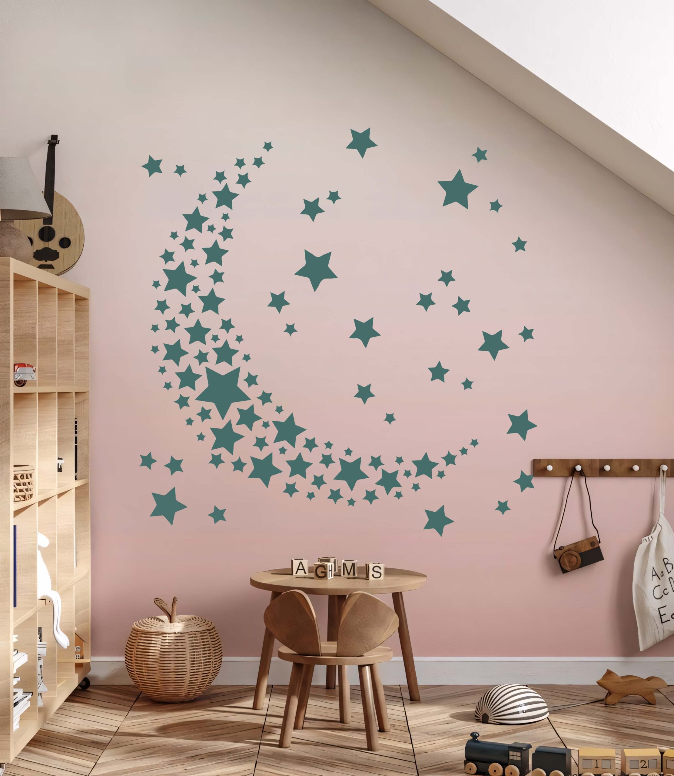 Crescent Star Cluster Stencil
