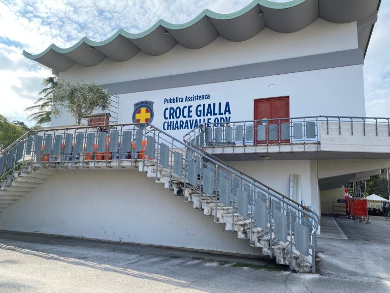 Custom stencil mural forming a bold visual identity wall with layered typography and graphic elements in a modern interior space.