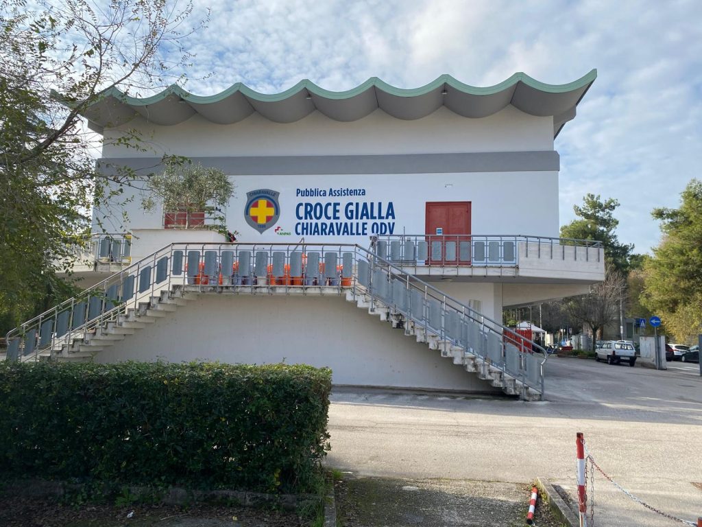 Wall signage created with custom text stencils for clear visual communication