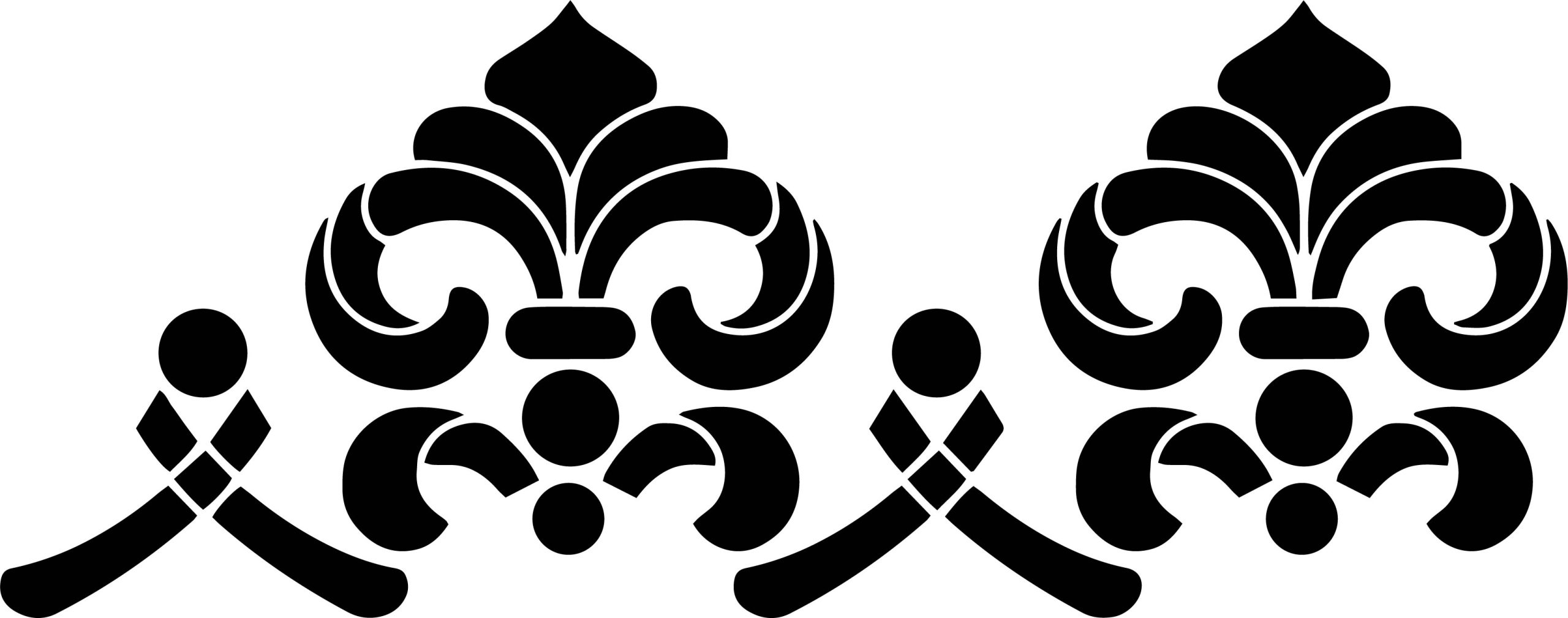Damask Border Stencil