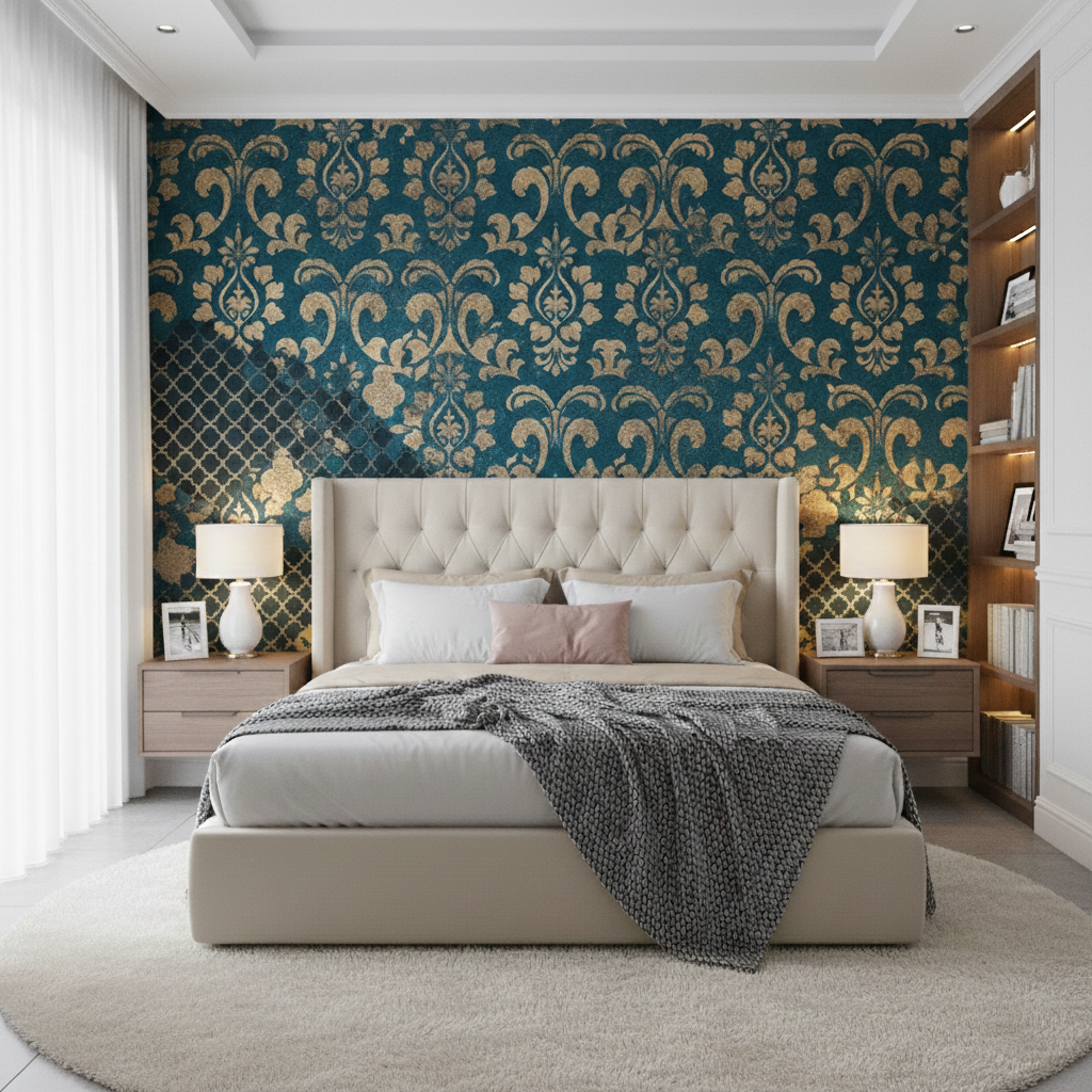 Damask & Moroccan Mix Stencil - Image 1
