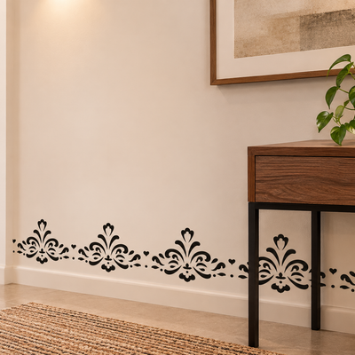 Elegante Fleur-de-Lis-Bordürenschablone