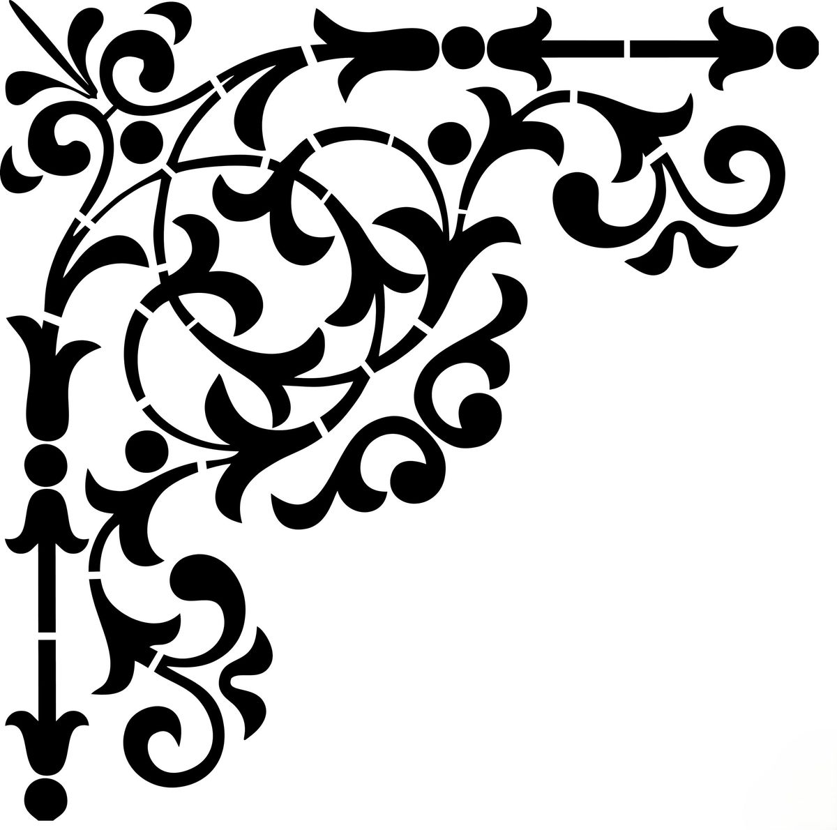Plantilla Decorativa de Esquina