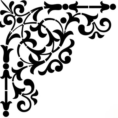 Estêncil Decorativo de Canto