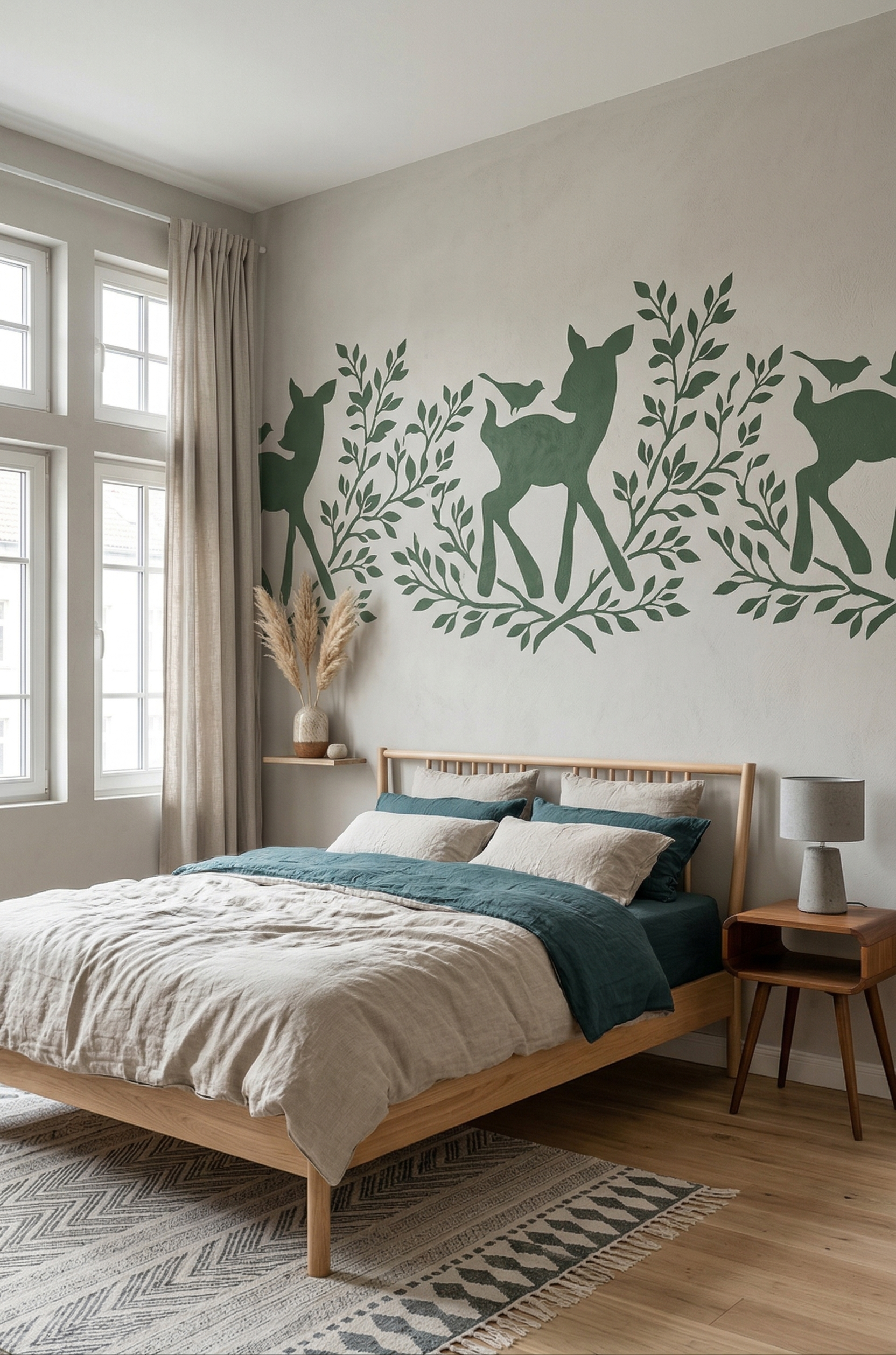 Stencil Cervo e Uccellino