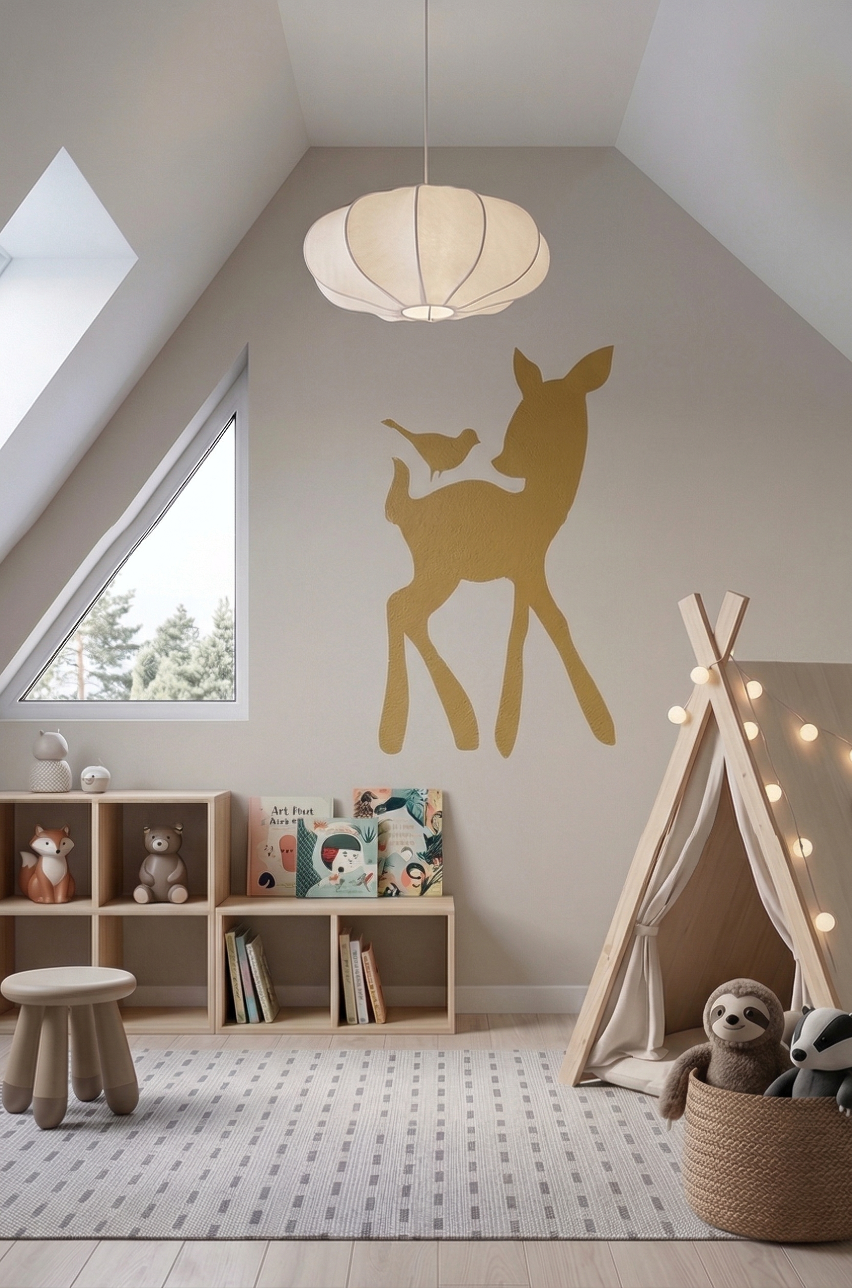 Șablon Cerb și Pasăre - Image 2