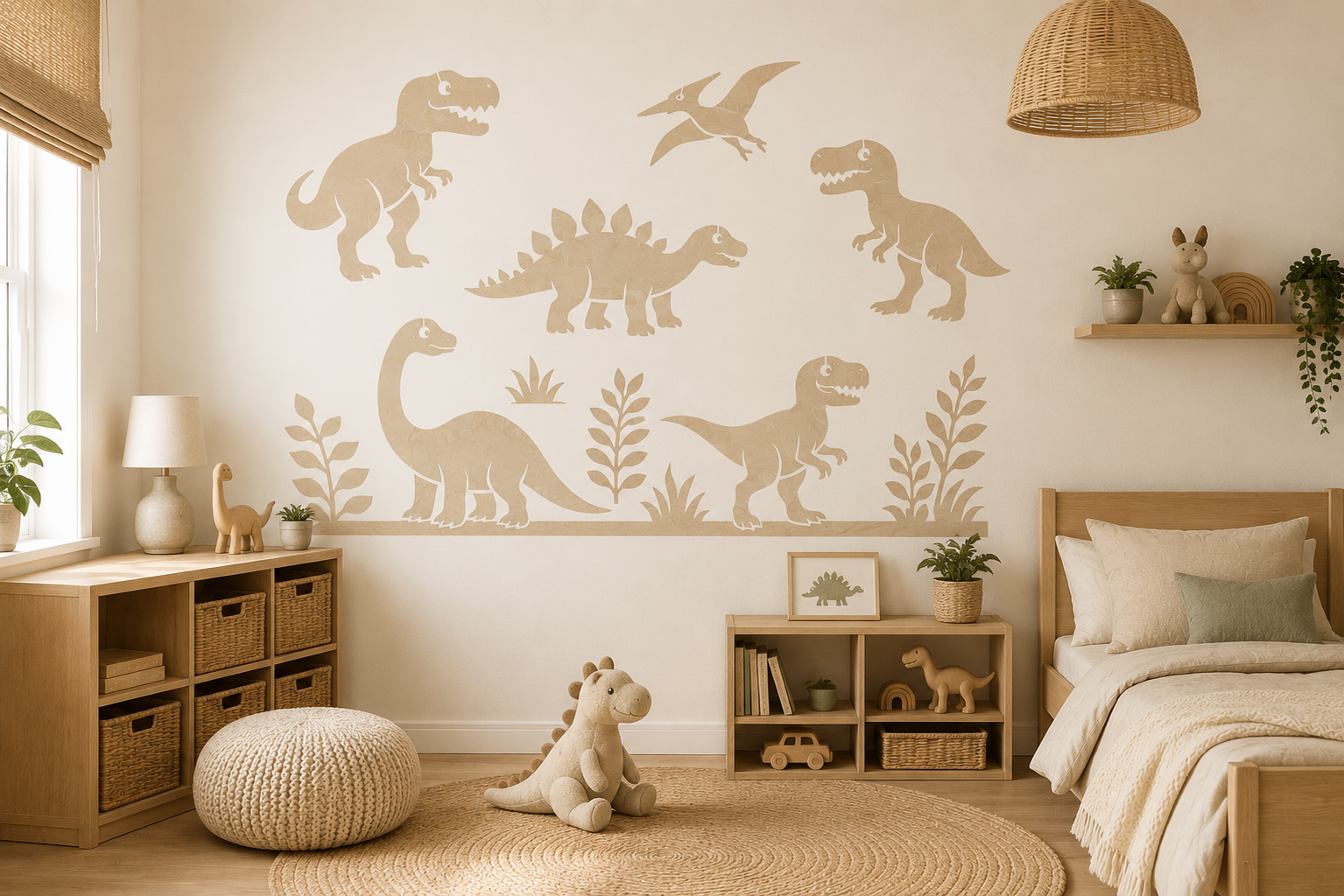 Sada šablon Scéna s dinosaury