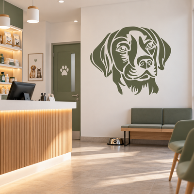 Dog Portrait Wall Stencil