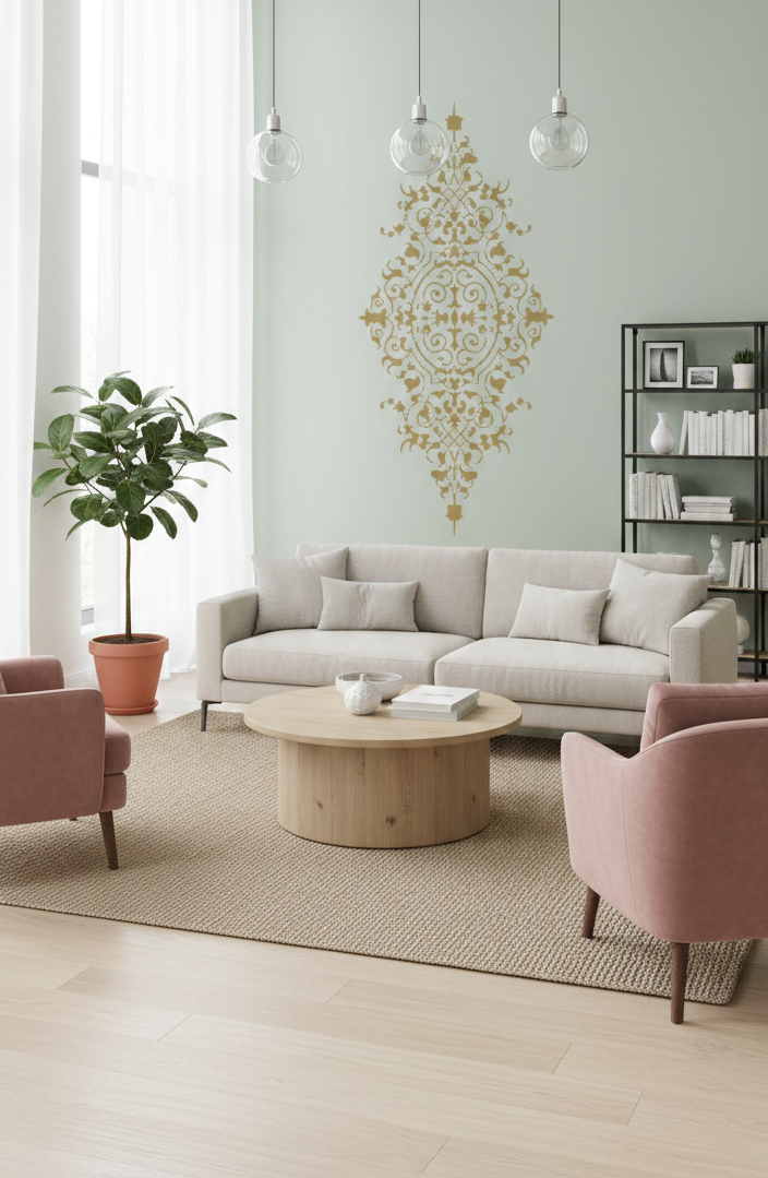 Ornate Damask Stencil - Image 1