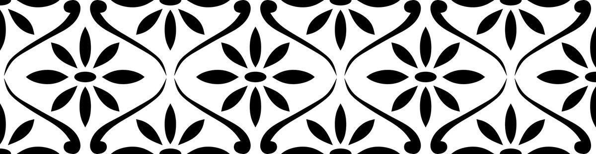 Elegant Floral Border Stencil