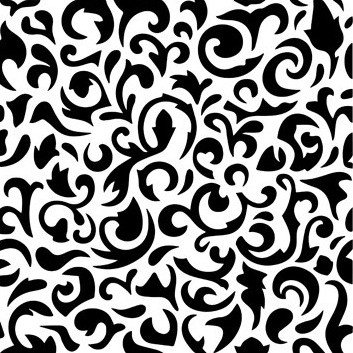 Elegant Allover Swirl Stencil