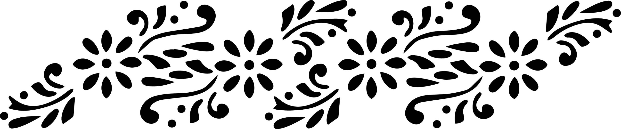 Floral Border Stencil