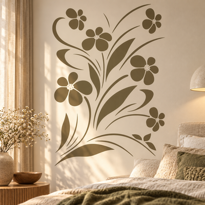 Floral Breeze Stencil