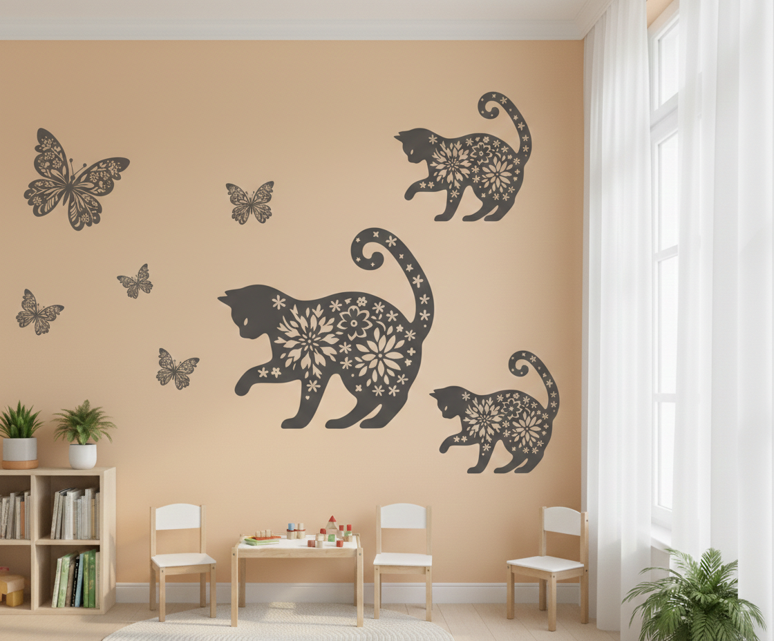 Floral Cat Stencil - Image 4