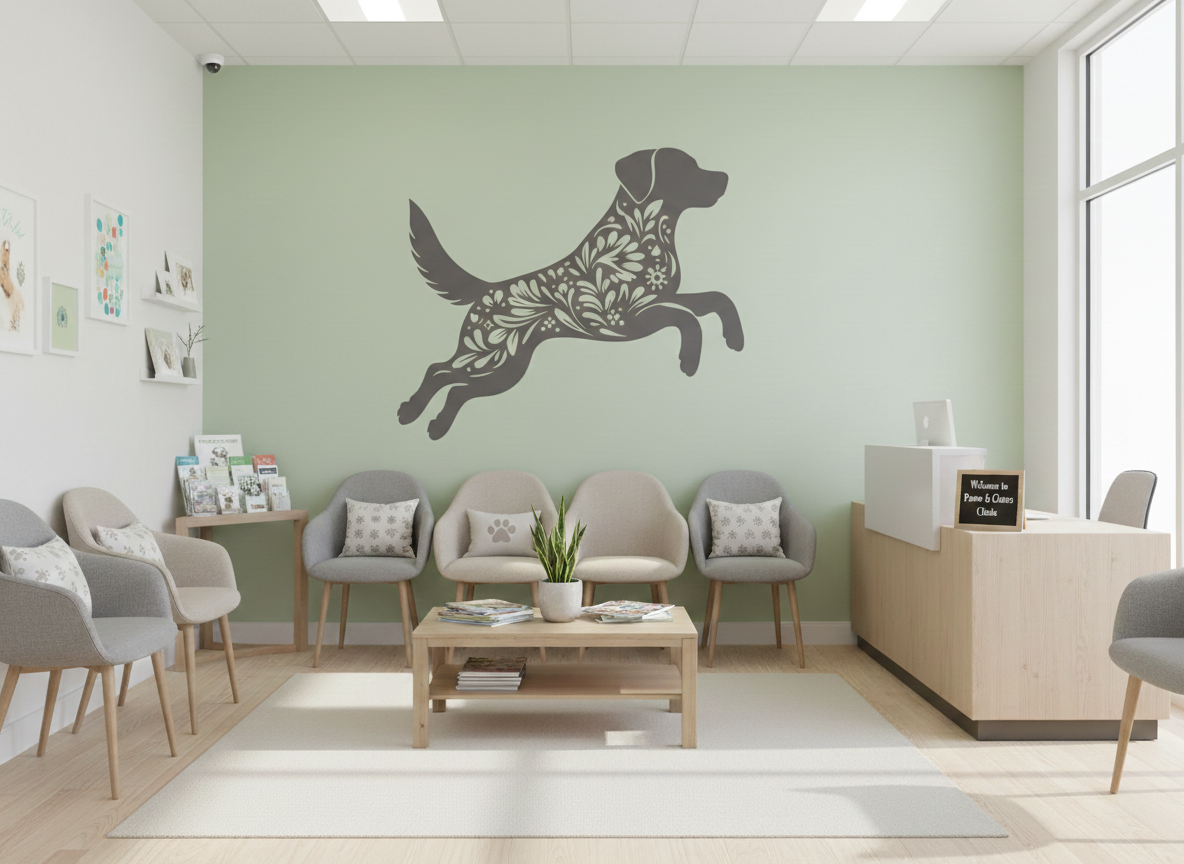 Floral Labrador Stencil - Image 3