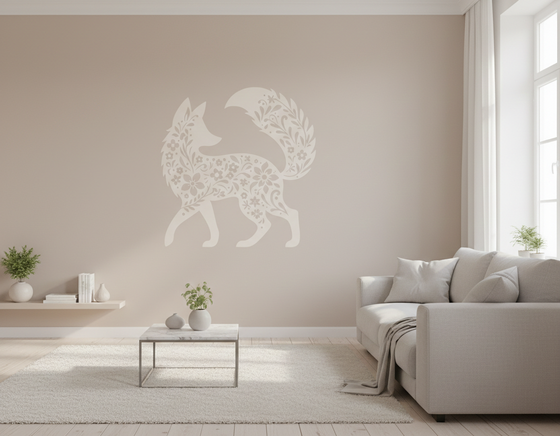 Floral Fox Stencil - Image 3