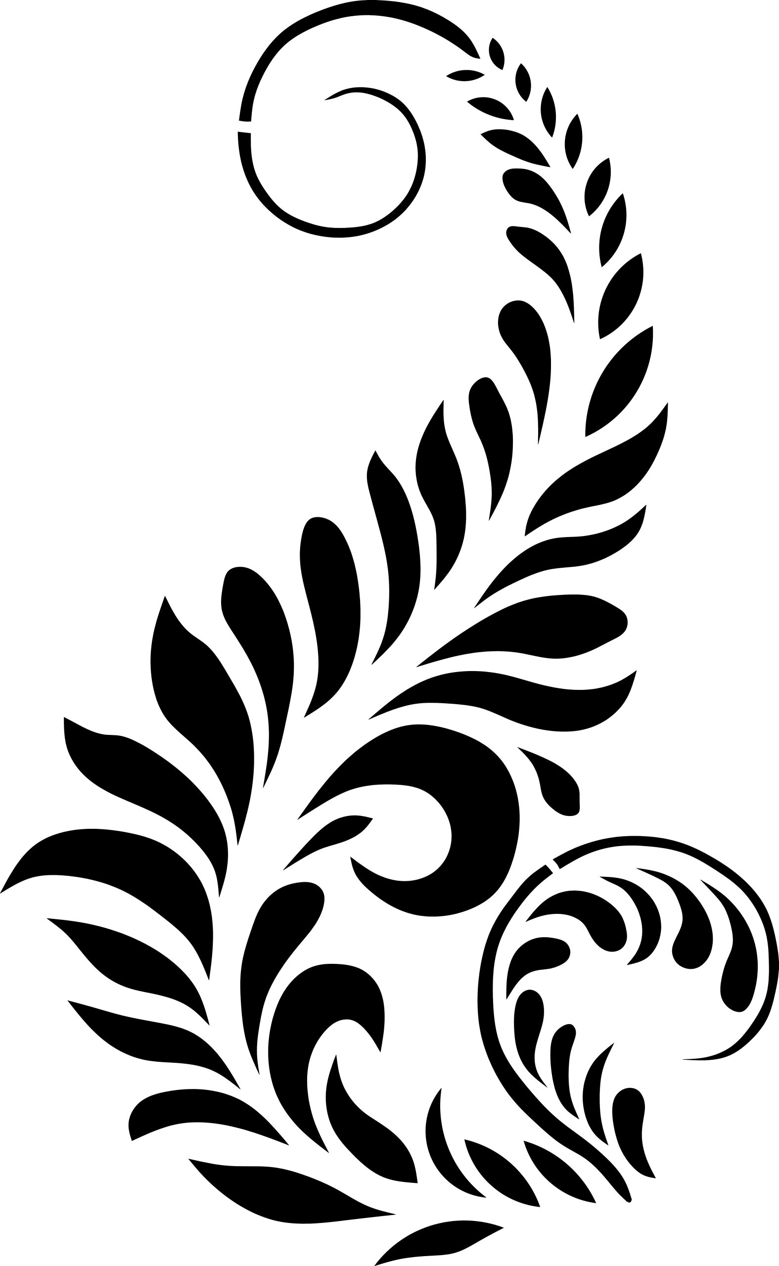 Floral Leaf Tile Stencil