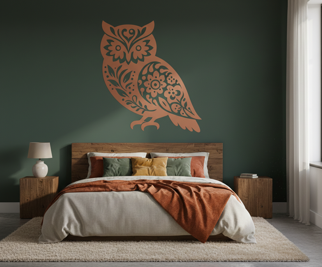 Floral Owl Stencil - Image 3