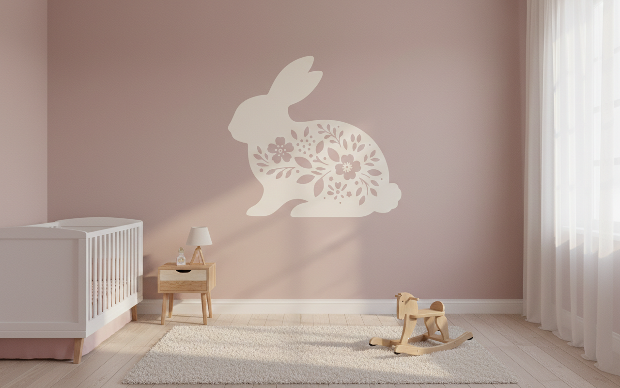 Floral Rabbit Stencil - Image 3