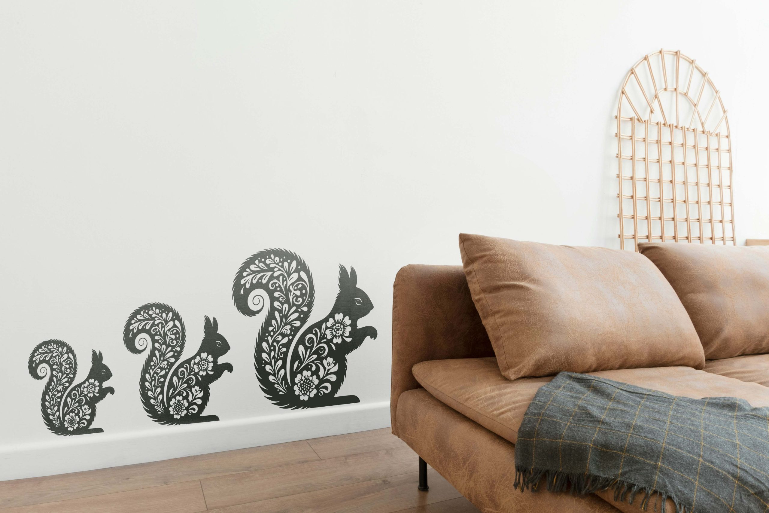 Floral Squirrel Stencil - Image 2