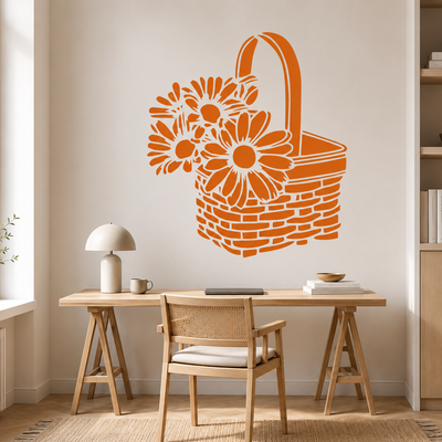Stencil Cesta de Flores