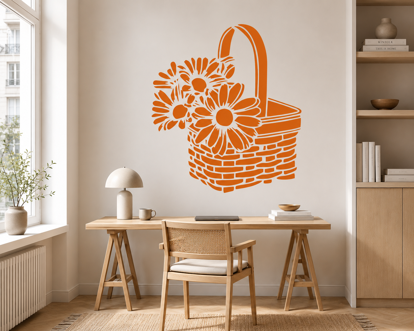 Bloemenmand Sjabloon